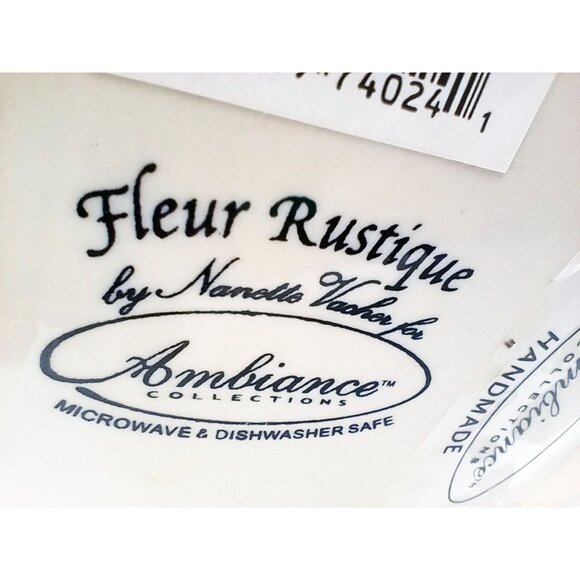 Fleur Rustique Pitcher Ambiance Collection 7" Discontinued Poppy Nanette Vacher - Picture 12 of 15